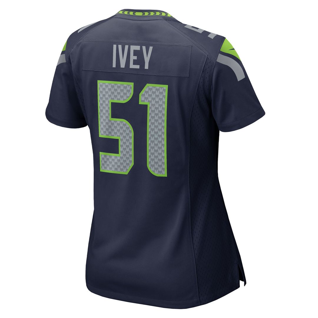 Jared Ivey Seattle Seahawks Women's Team Game Jersey - College Navy