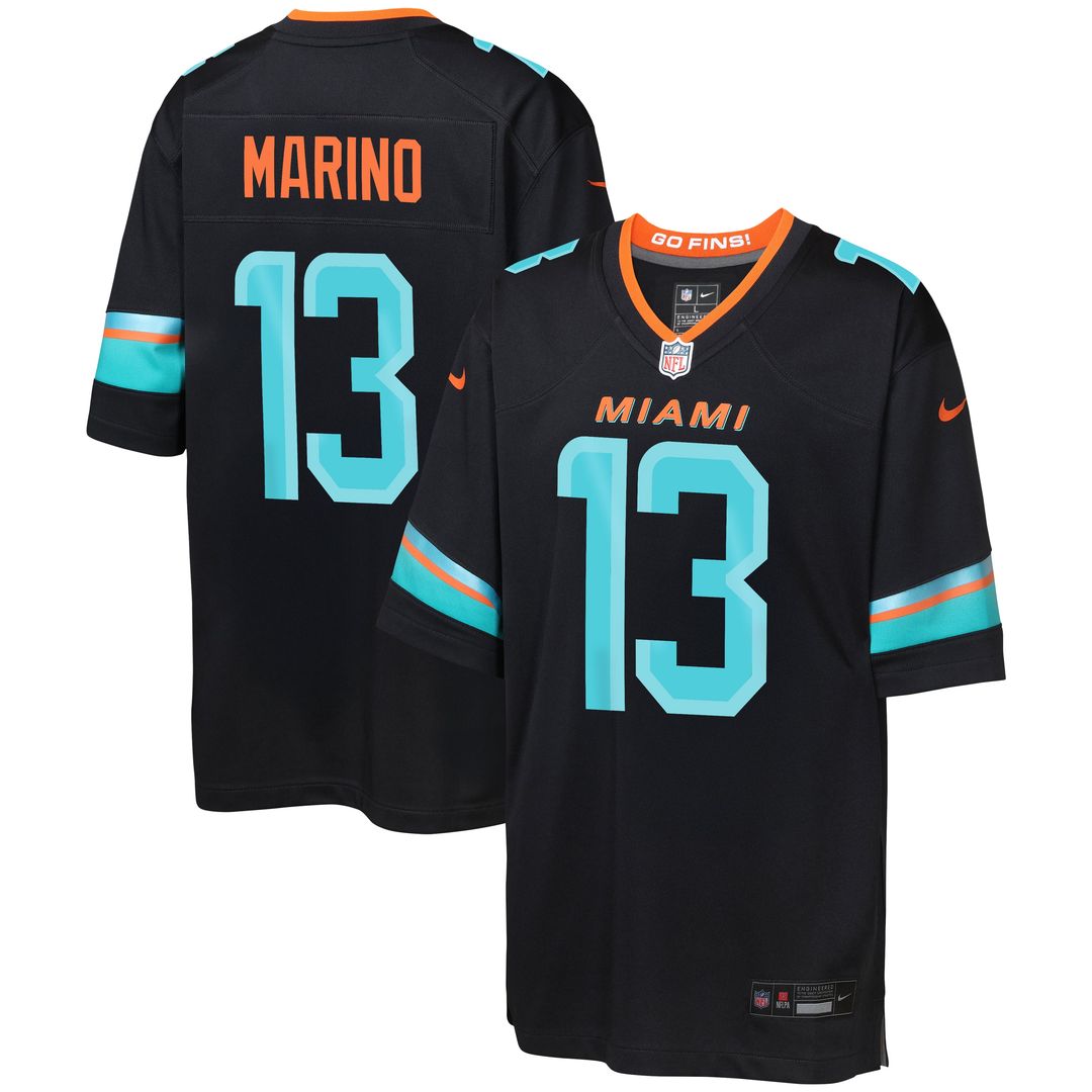 Dan Marino Miami Dolphins Youth Rivalries Collection Game Jersey - Pitch Blue