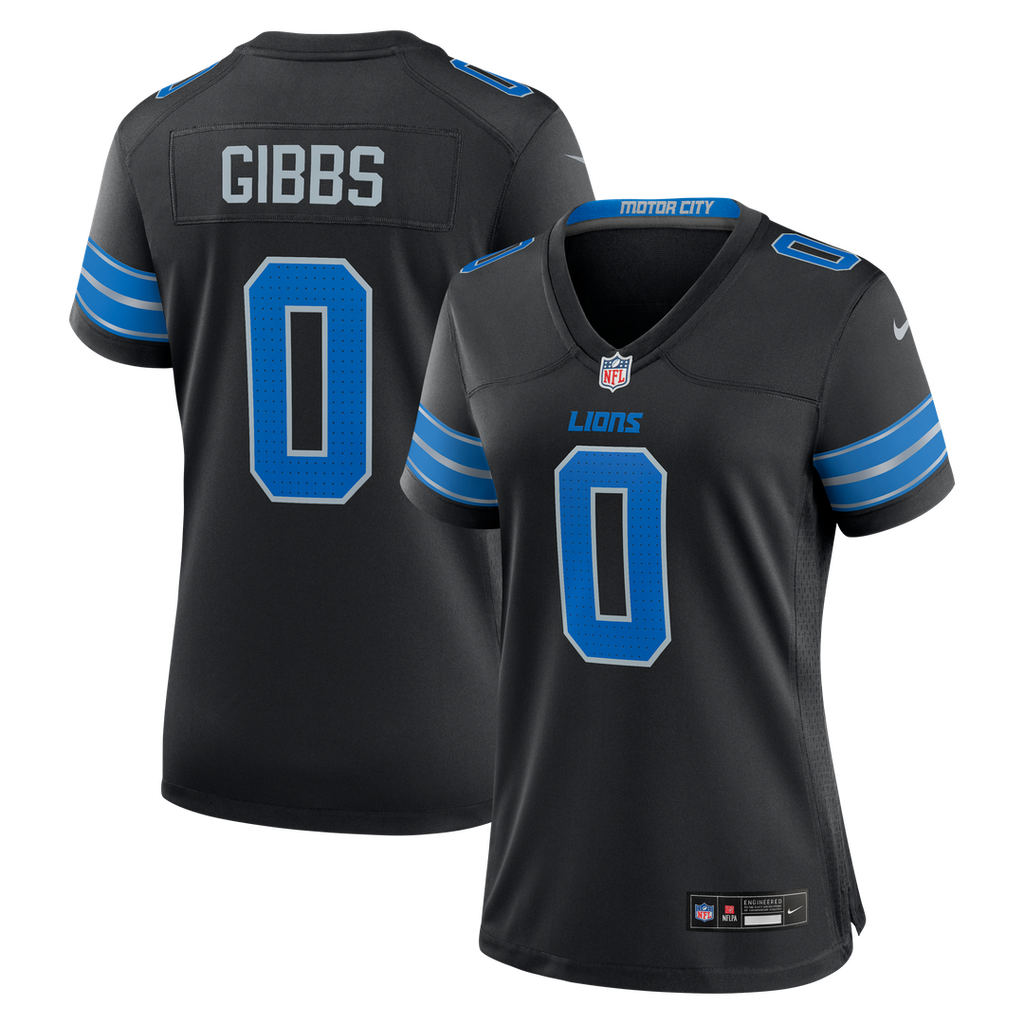 Jahmyr Gibbs Detroit Lions Women's 2nd Alternate Game Player Jersey - Black