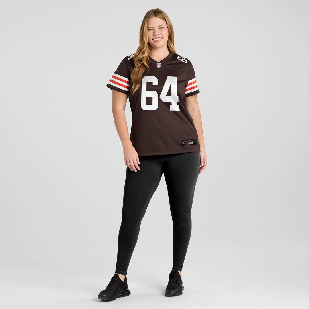 Joe DeLamielleure Cleveland Browns Women's Game Retired Player Jersey - Brown