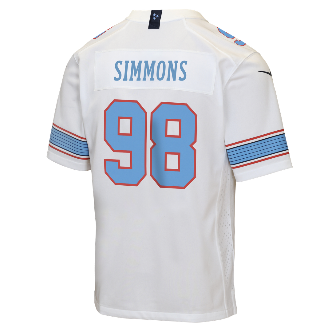 Jeffery Simmons Tennessee Titans Youth Game Jersey - White