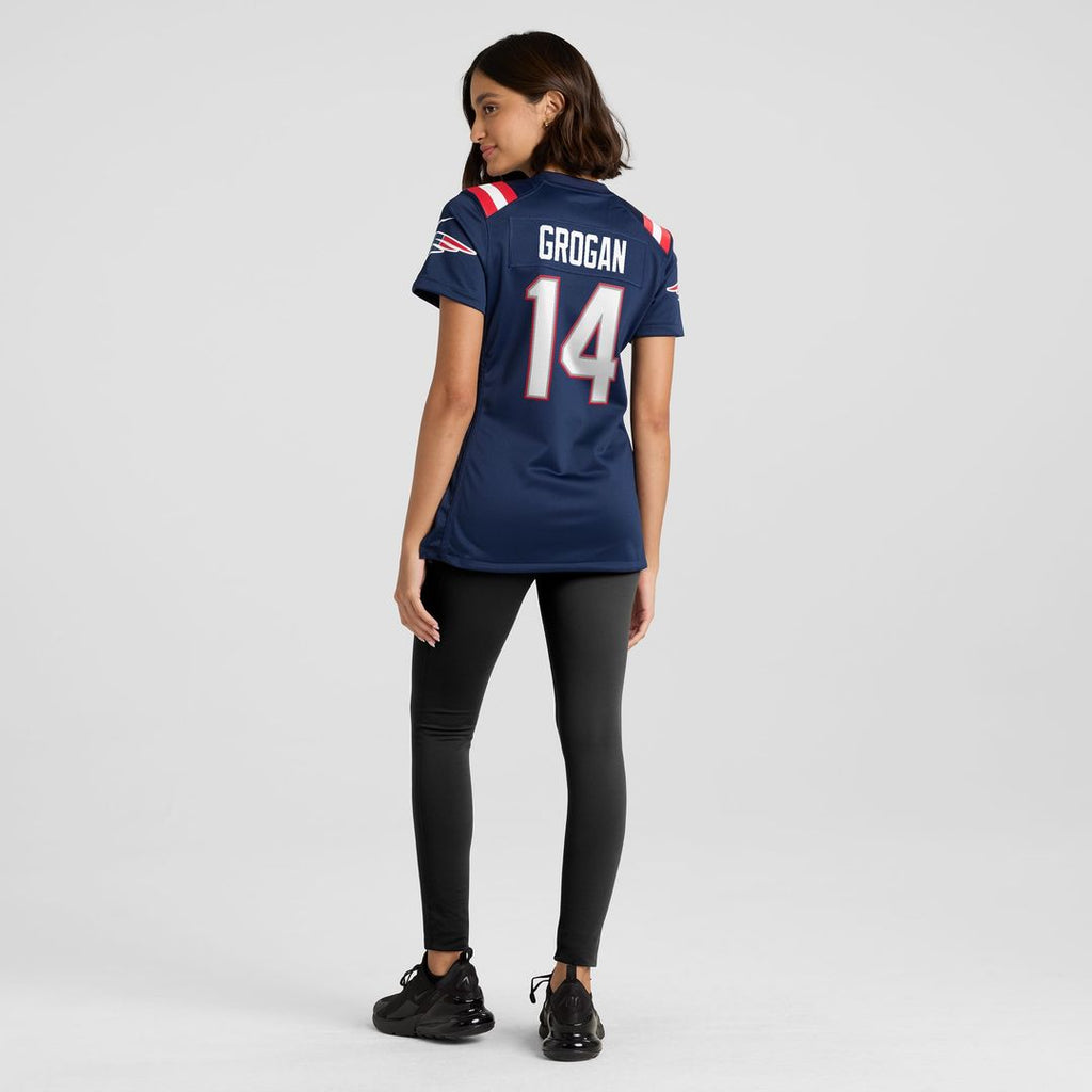 Steve Grogan New England Patriots Women's Game Retired Player Jersey - Navy