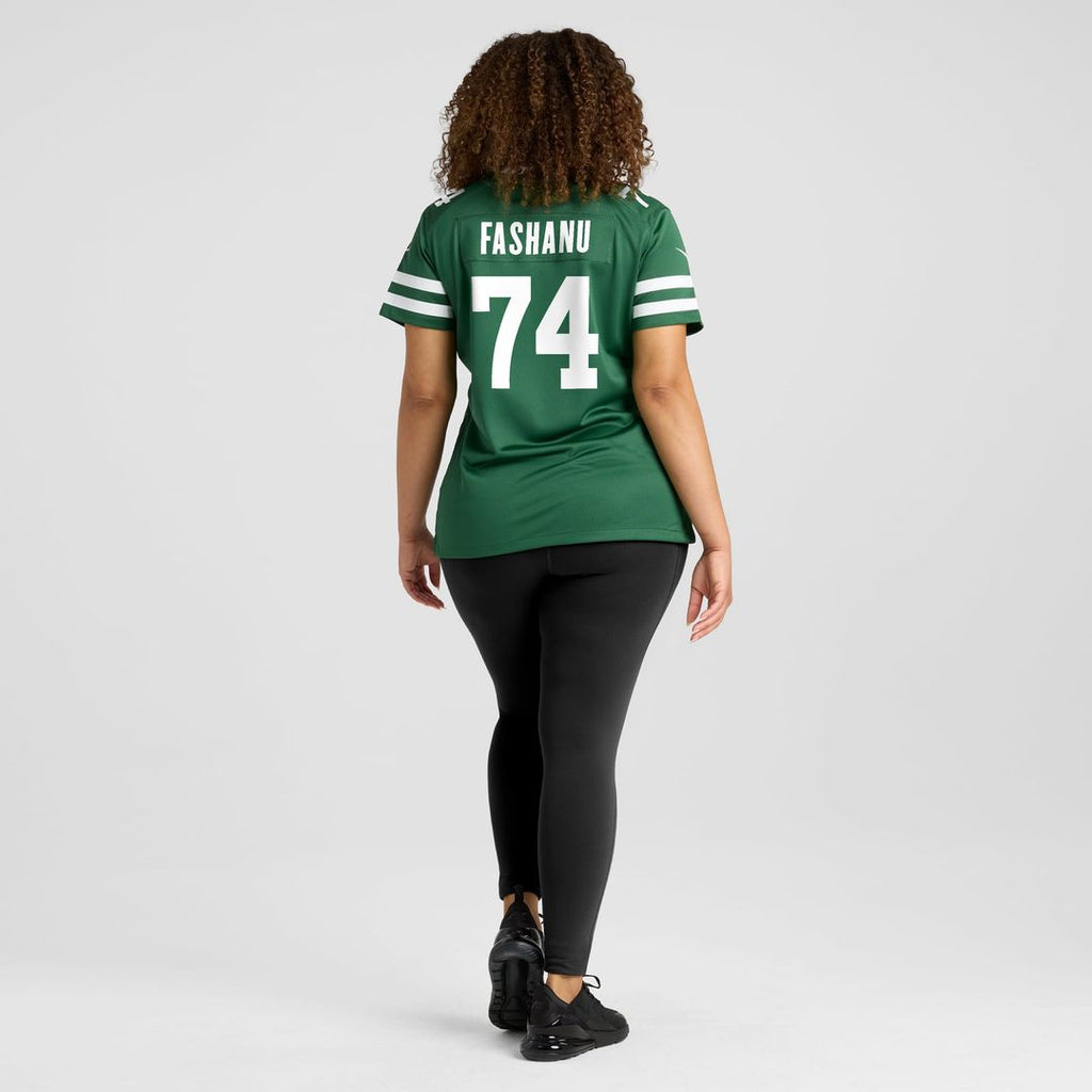 Olu Fashanu New York Jets Women's Game Jersey - Legacy Green