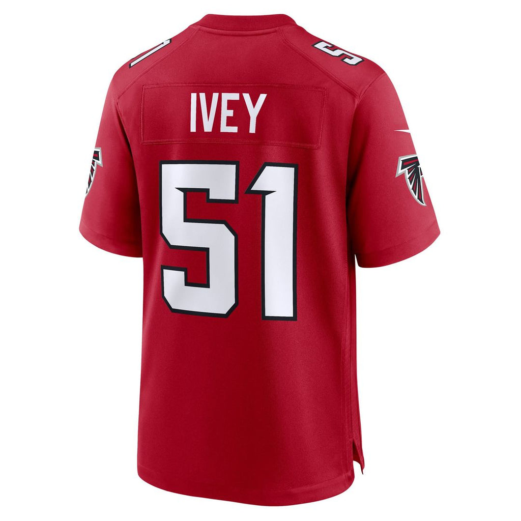 Jared Ivey Atlanta Falcons Team Game Jersey - Red