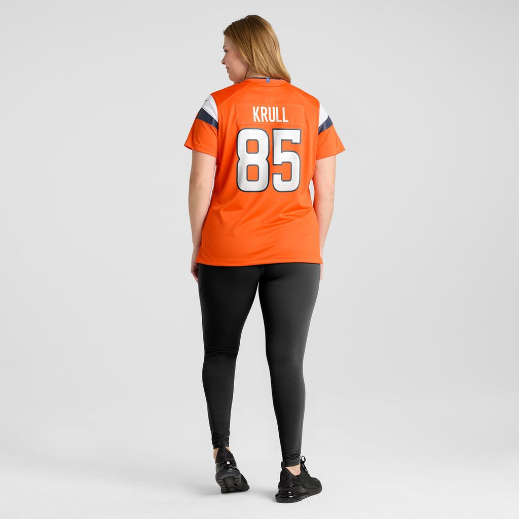 Lucas Krull Denver Broncos Women's Team Game Jersey - Orange
