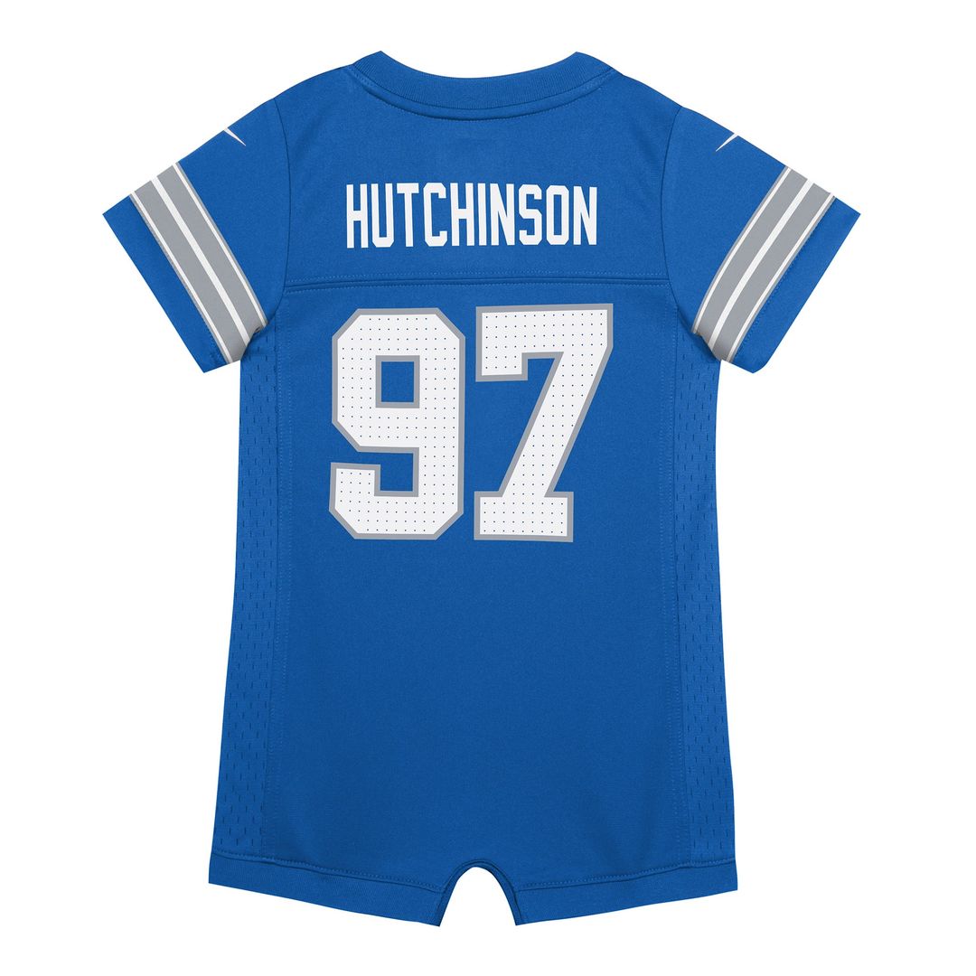 Aidan Hutchinson Detroit Lions Newborn Romper Game Jersey - Blue