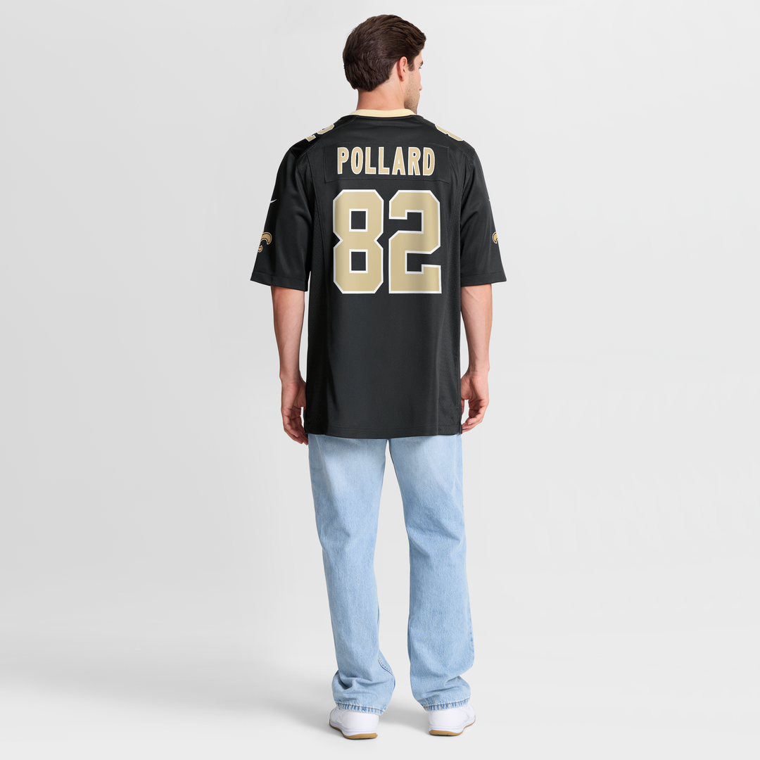 Bob Pollard New Orleans Saints Game Retired Player Jersey - Black