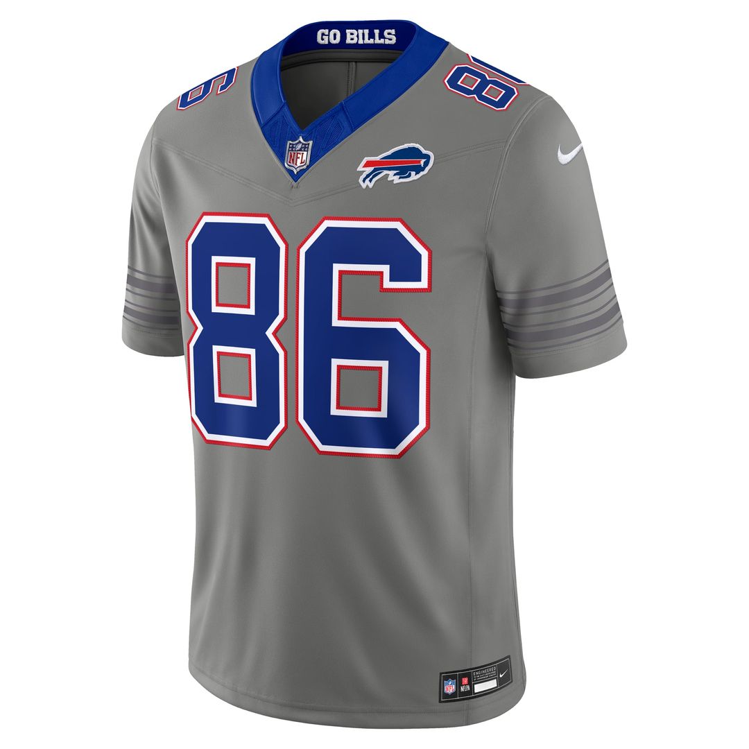 Dalton Kincaid Buffalo Bills Nickel City Vapor F.U.S.E. Stitched Limited Jersey - Gray