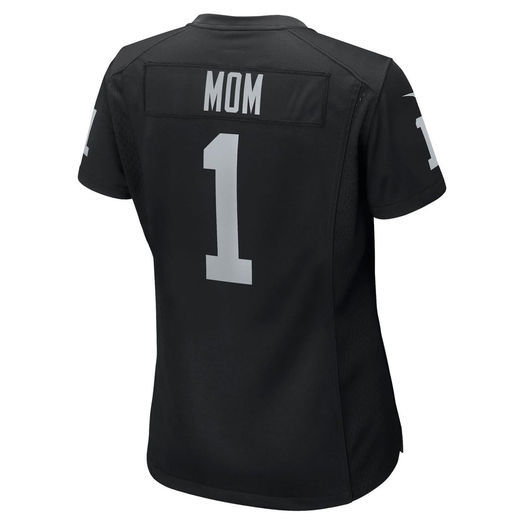 Number 1 Mom Las Vegas Raiders Women's Game Jersey - Black