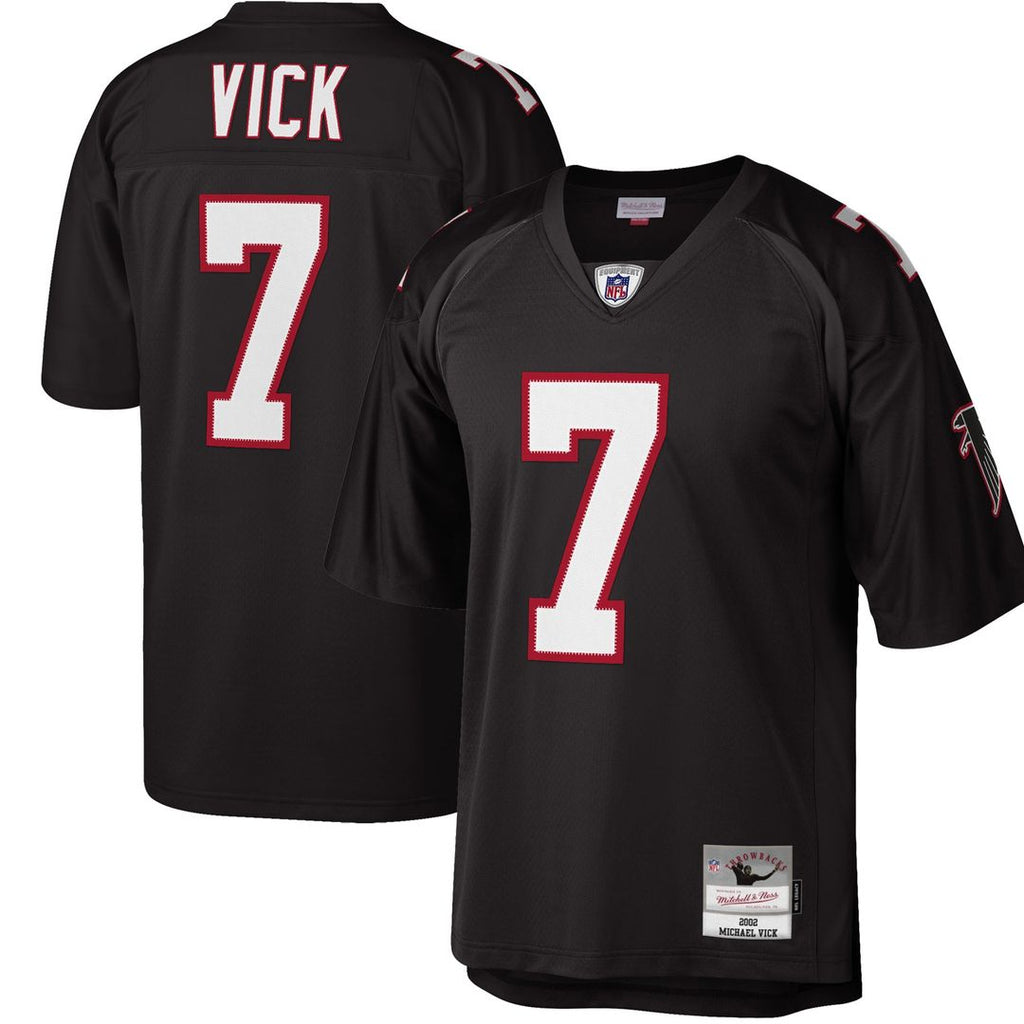 Michael Vick Atlanta Falcons Big & Tall 2002 Retired Player Replica Jersey - Black