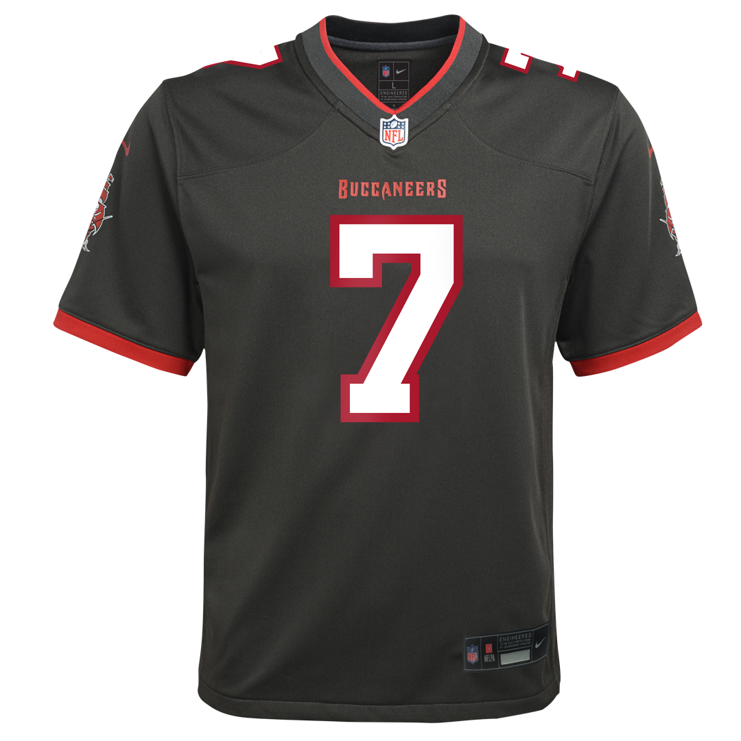 Bucky Irving Tampa Bay Buccaneers Youth Alternate Game Jersey - Pewter