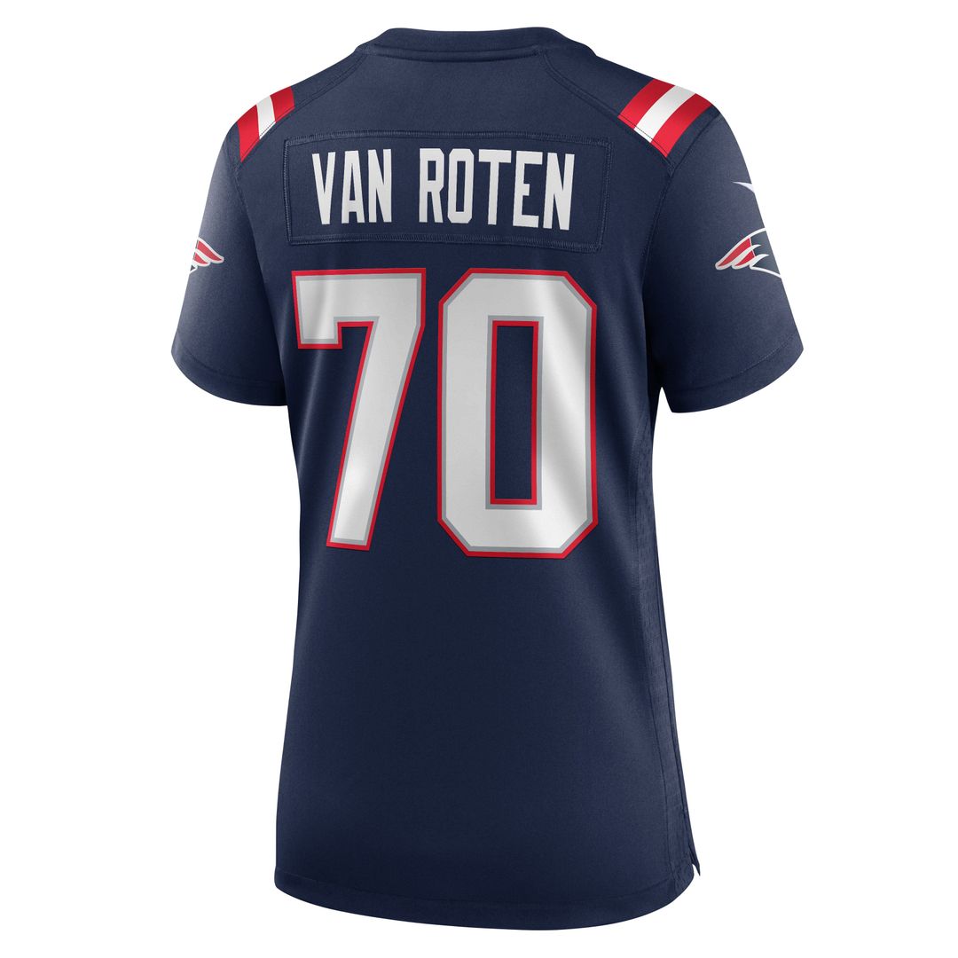 Greg Van Roten New England Patriots Women's Team Game Jersey - Navy