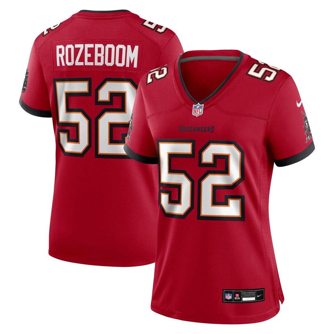 Christian Rozeboom Tampa Bay Buccaneers Women's Team Game Jersey - Red