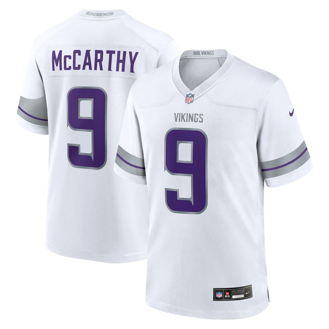 J.J. McCarthy Minnesota Vikings Youth Game Jersey - Purple