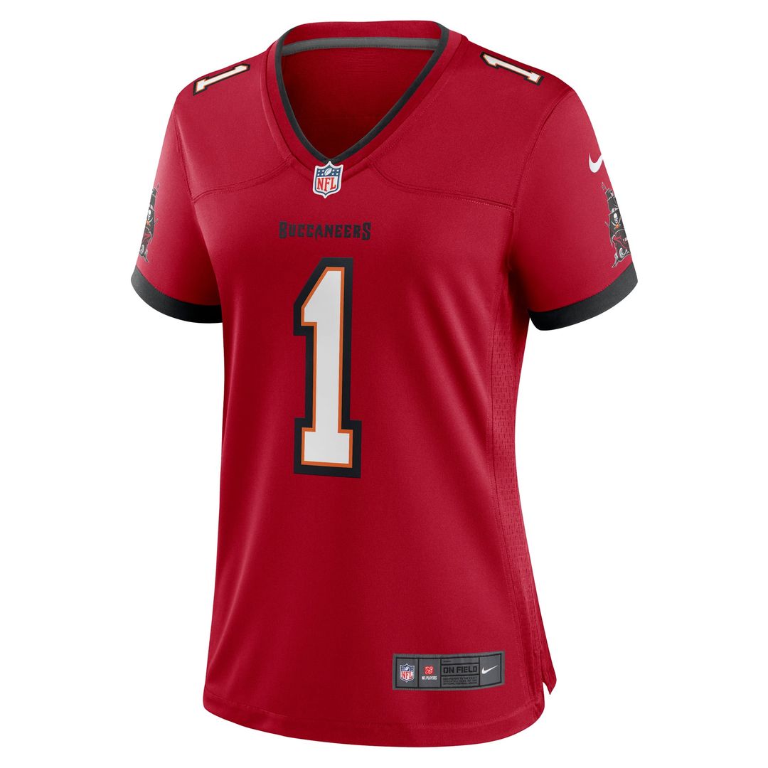 Number 1 Mom Tampa Bay Buccaneers Women's Game Jersey - Red