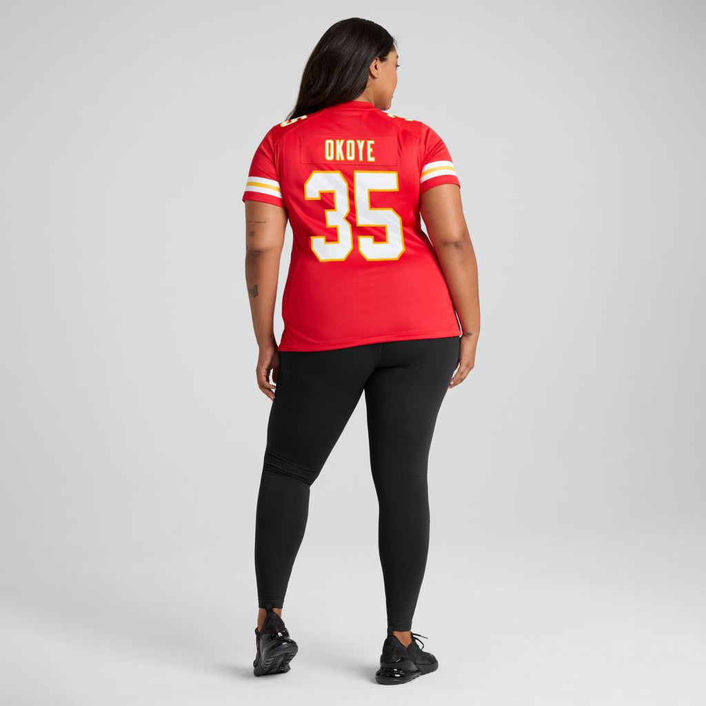 Christian Okoye Kansas City Chiefs Women's Game Retired Player Jersey - Red