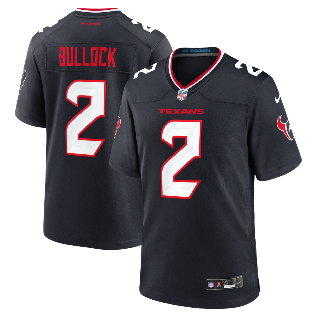 Calen Bullock Houston Texans Team Game Jersey - Navy