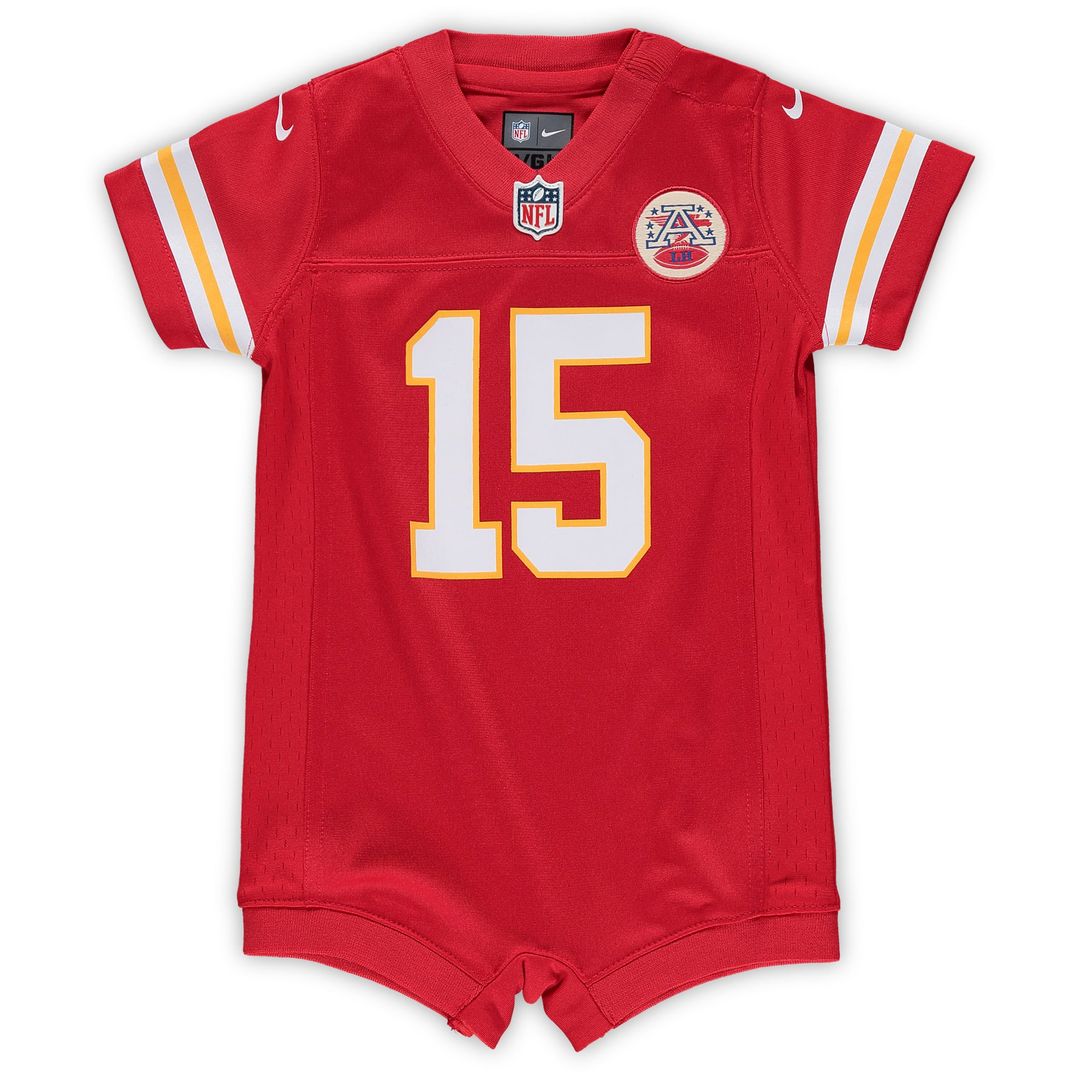 Patrick Mahomes Kansas City Chiefs Newborn Romper Game Jersey - Red