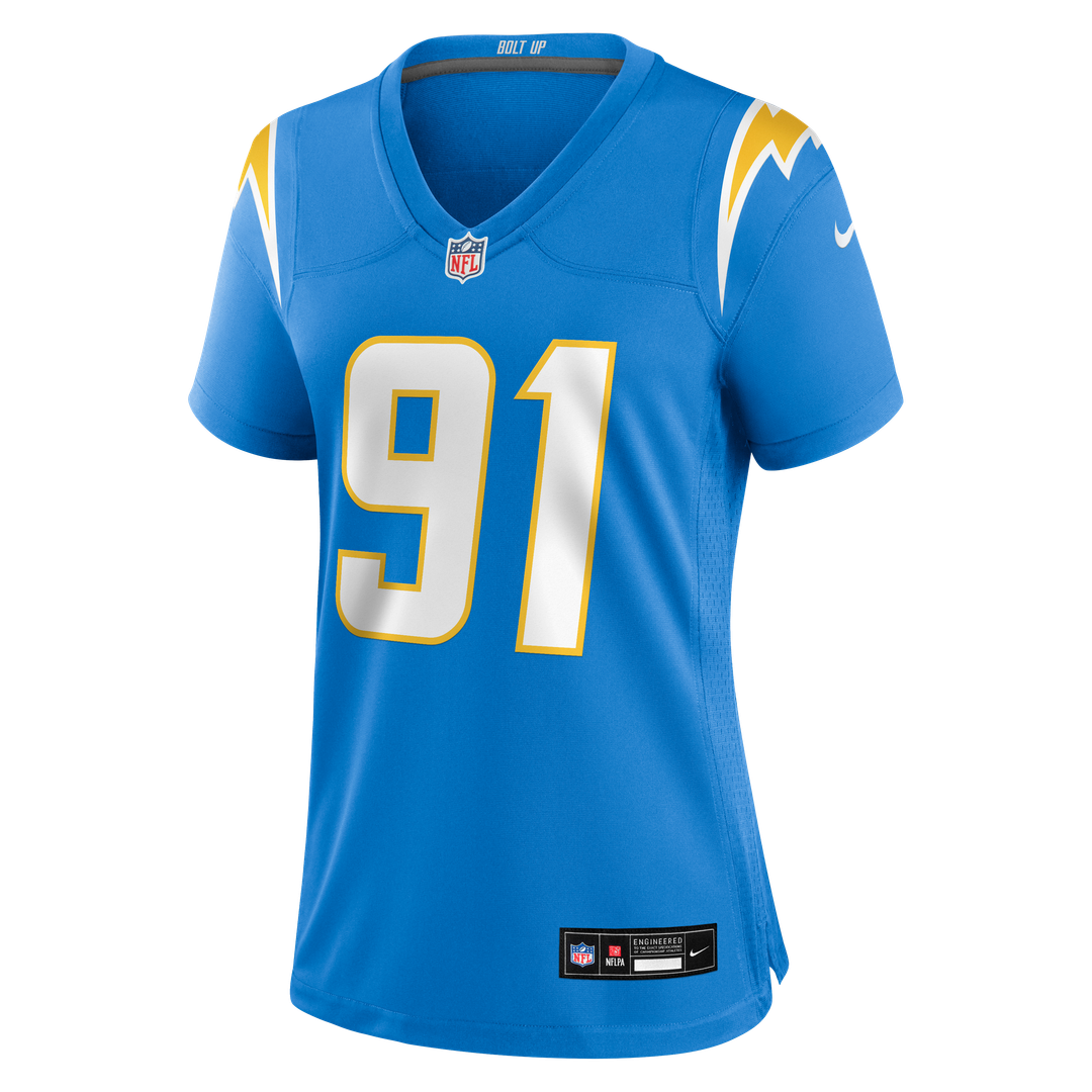 Nick Barrett Los Angeles Chargers Women's Team Game Jersey - Powder Blue