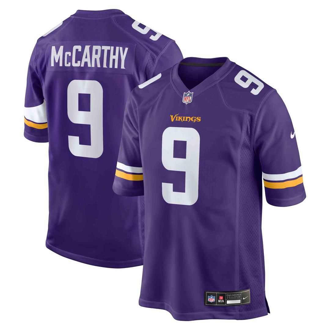 J.J. McCarthy Minnesota Vikings Alternate Game Player Jersey - White