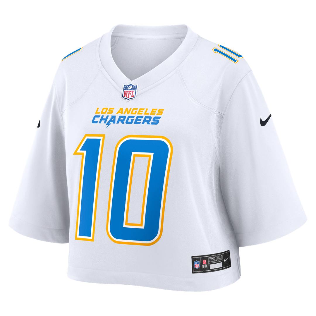 Justin Herbert Los Angeles Chargers Women's Cropped Fashion Game Jersey - White