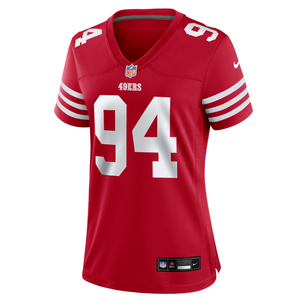 Romello Height San Francisco 49ers Women's Team Game Jersey - Scarlet