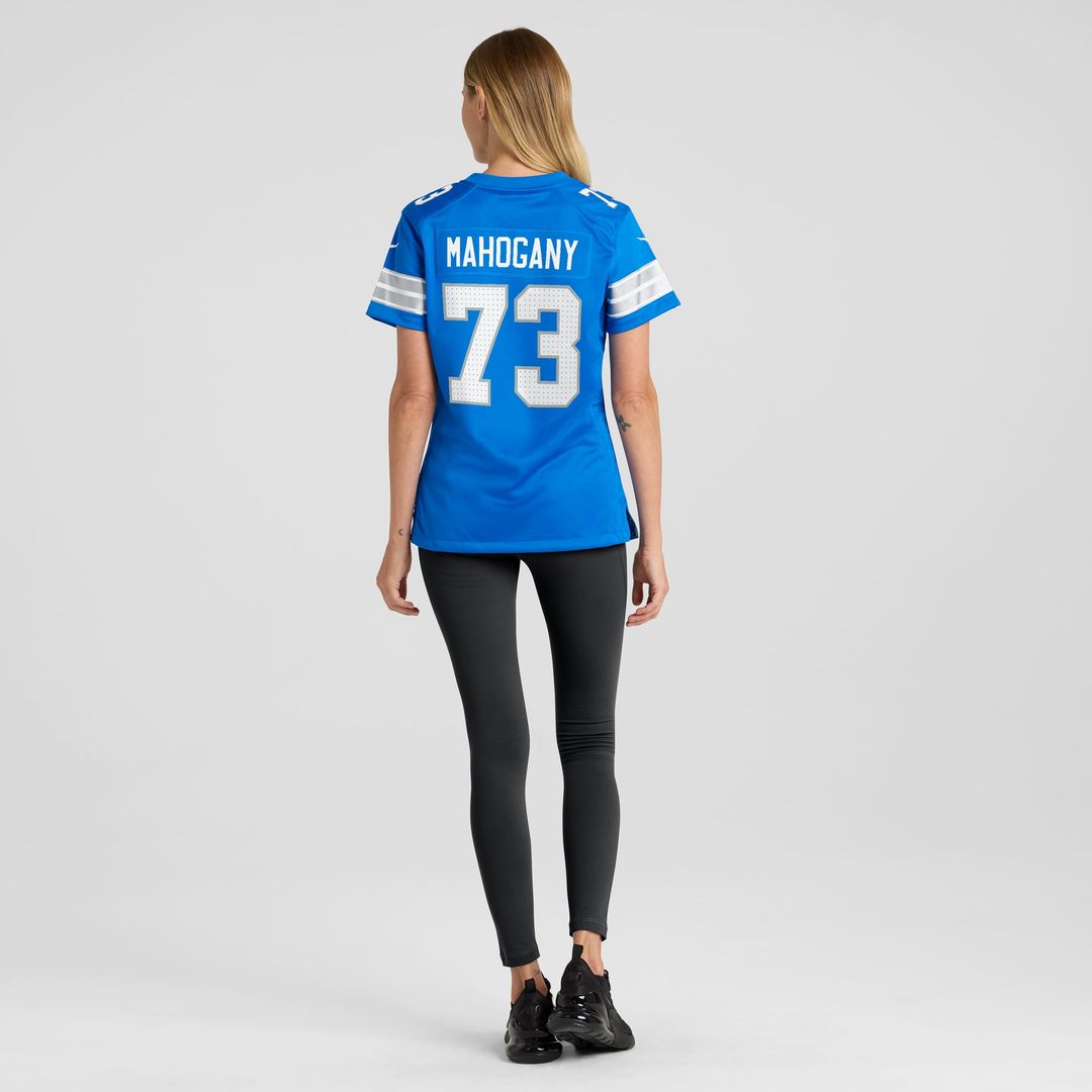 Christian Mahogany Detroit Lions Women's Team Game Jersey - Blue