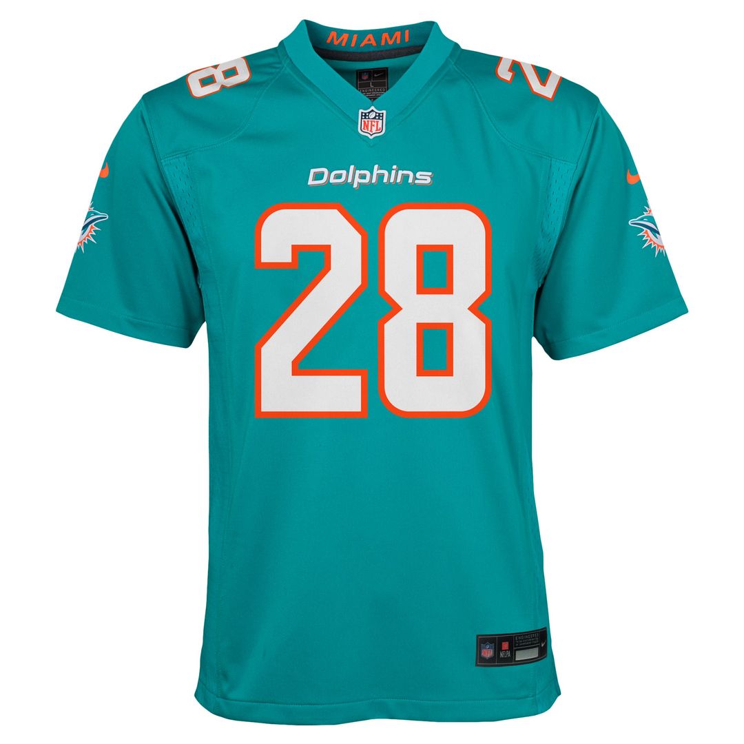 De’Von Achane Miami Dolphins Youth Game Jersey - Aqua