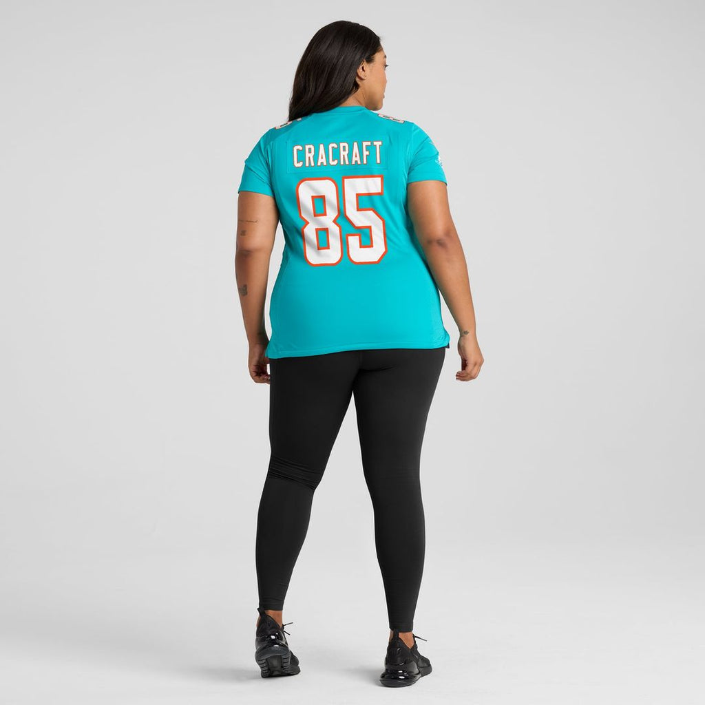 River Cracraft Miami Dolphins Women's Game Player Jersey - Aqua