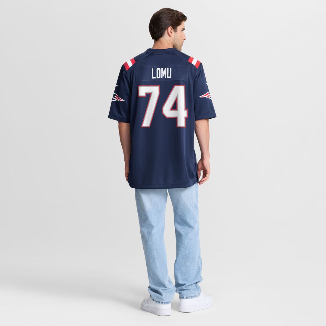 Caleb Lomu New England Patriots Team Game Jersey - Navy