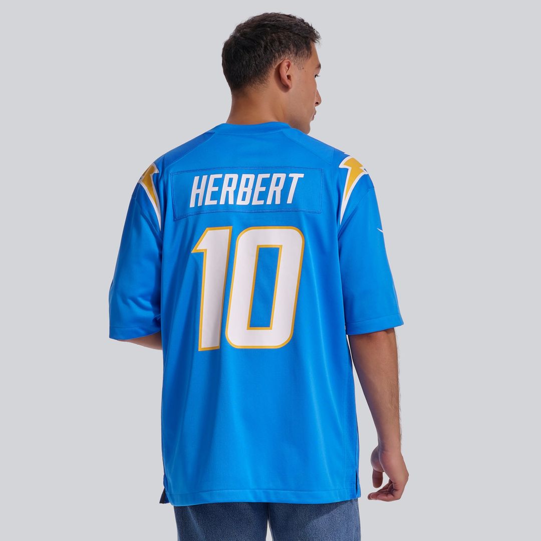 Justin Herbert Los Angeles Chargers Player Game Jersey - Powder Blue