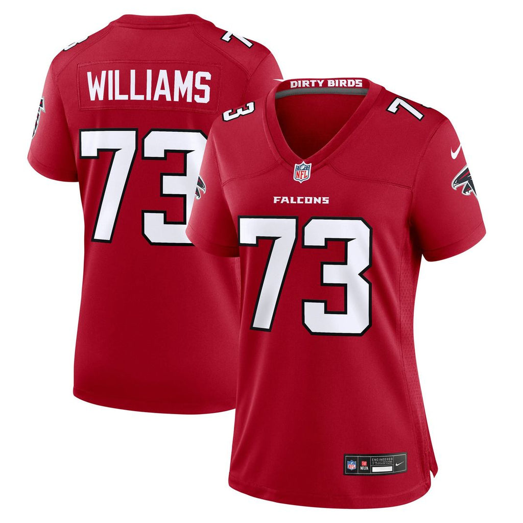 Cameron Williams Atlanta Falcons Women's Team Game Jersey - Red