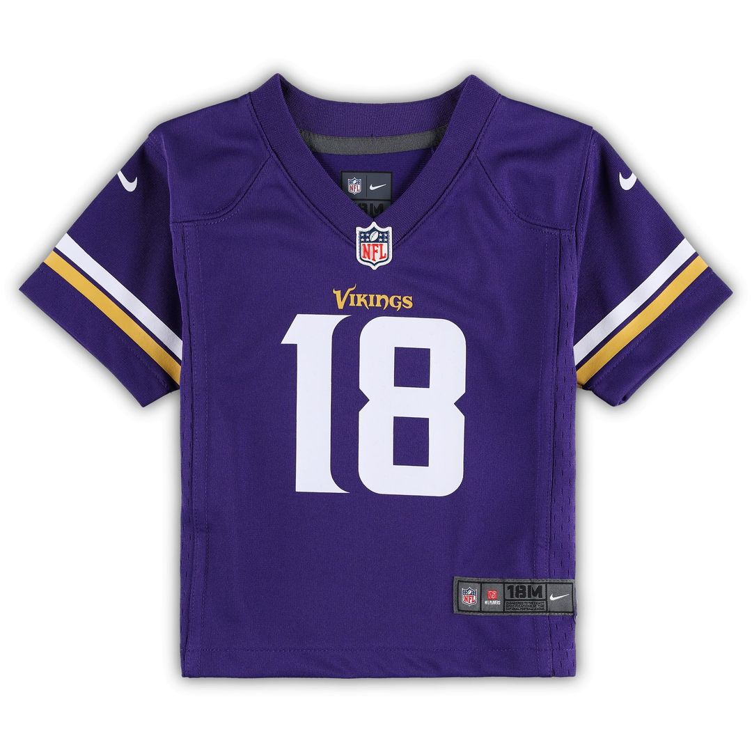 Justin Jefferson Minnesota Vikings Infant Team Player Game Jersey - Purple