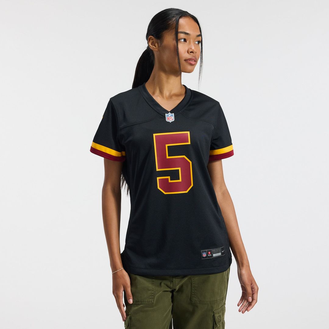 Jayden Daniels Washington Commanders Women's Hail Raiser Alternate Game Jersey - Black