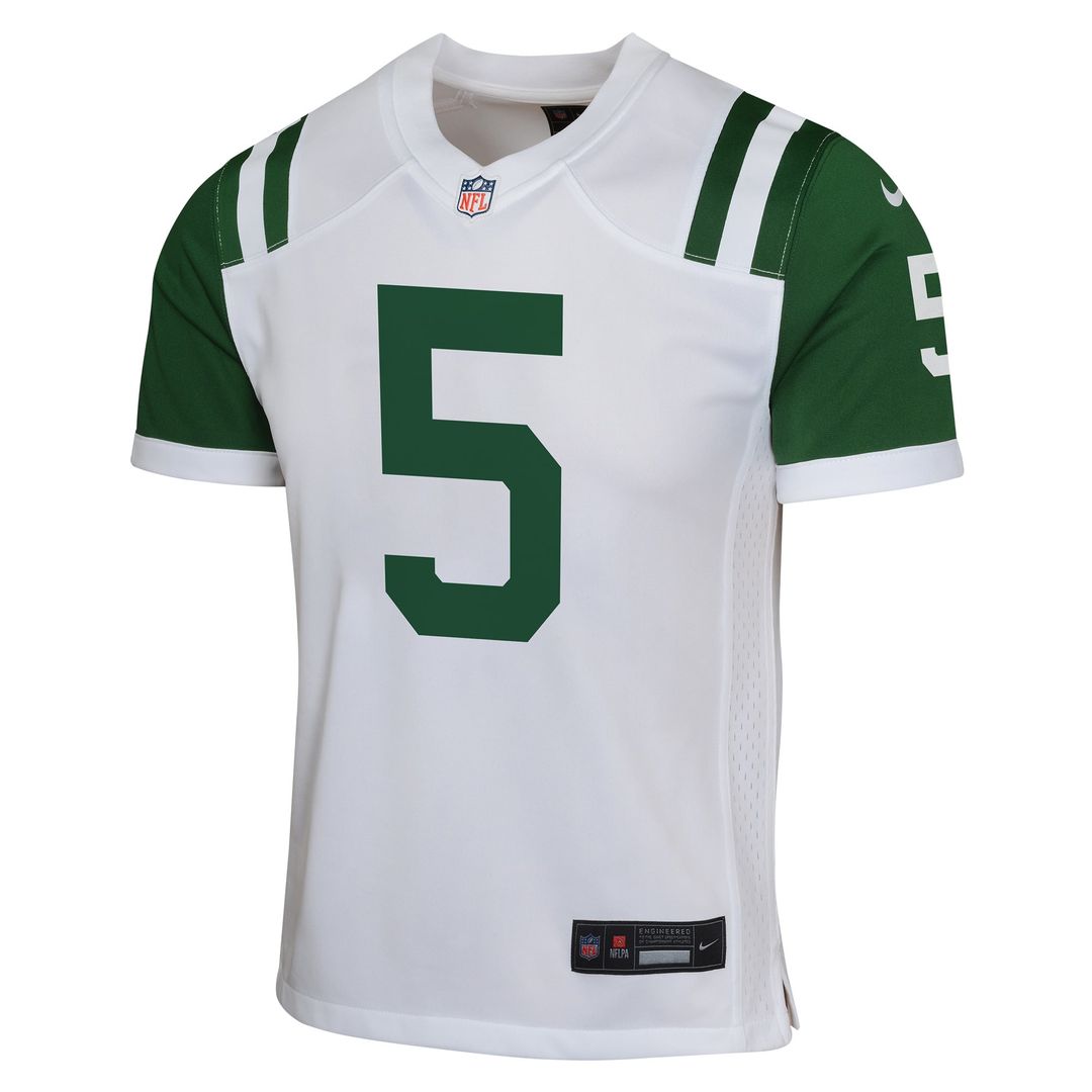 Garrett Wilson New York Jets Youth Game Jersey - White