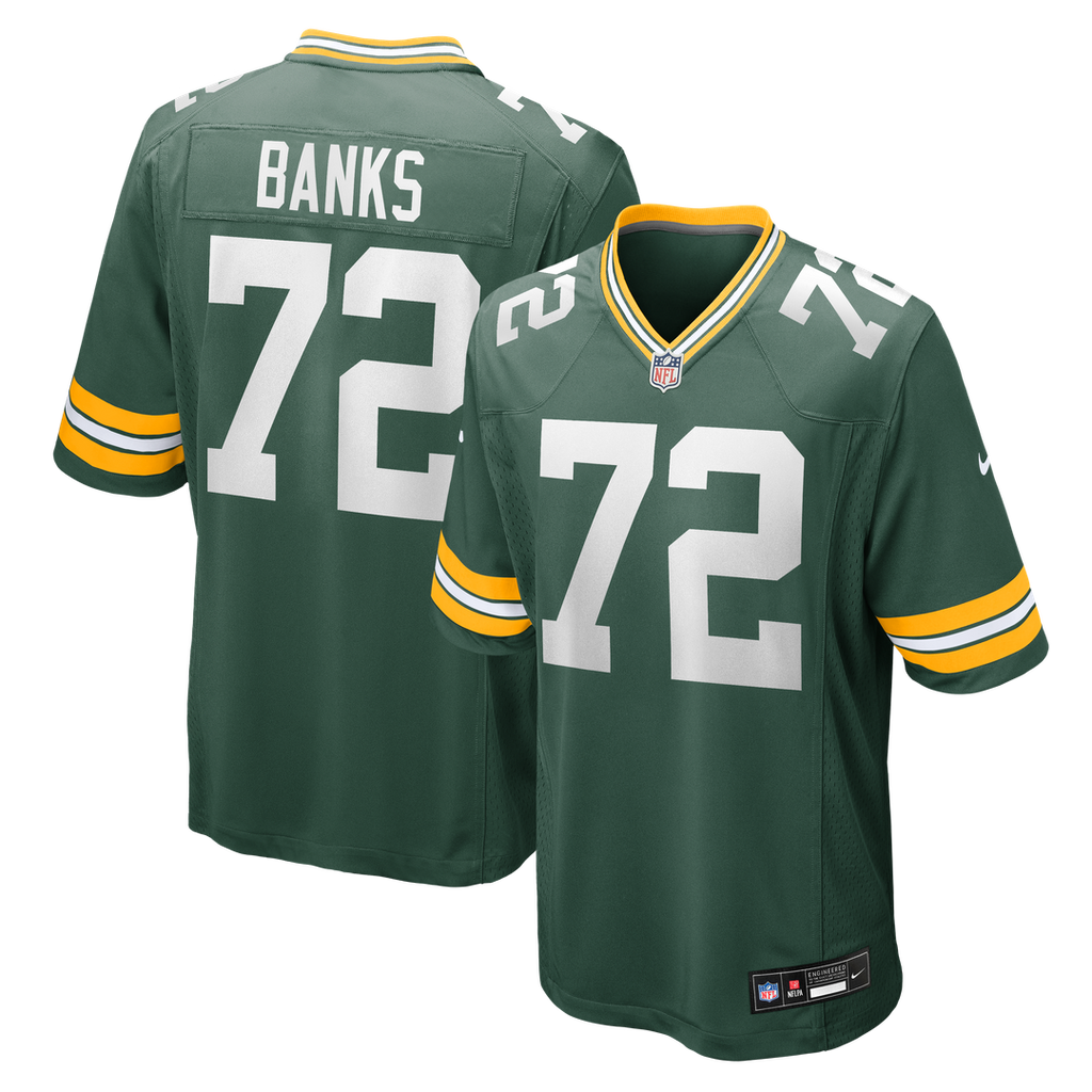 Brant Banks Green Bay Packers Team Game Jersey - Green