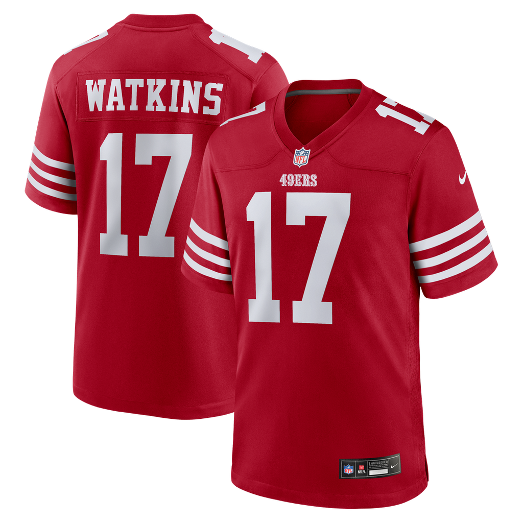 Jordan Watkins San Francisco 49ers Team Game Jersey - Scarlet