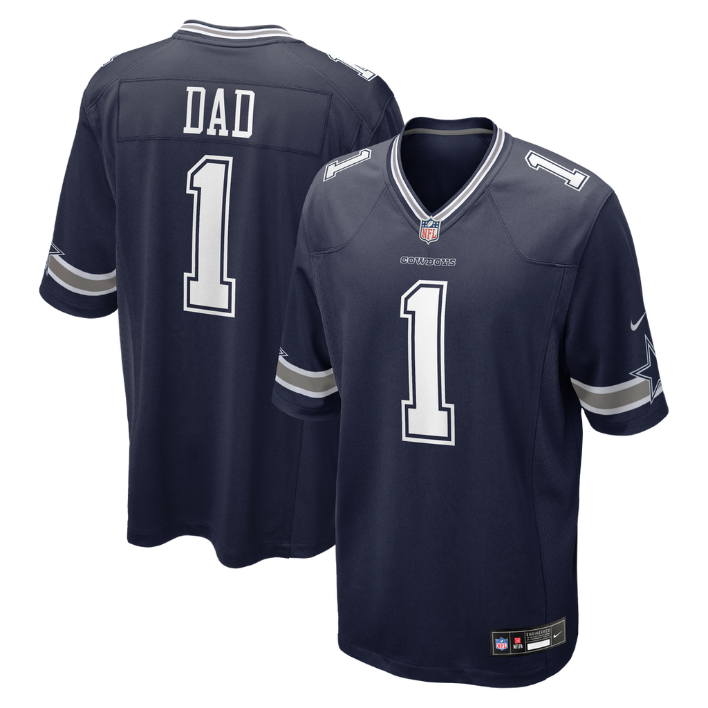 Number 1 Dad Dallas Cowboys Game Jersey - Navy
