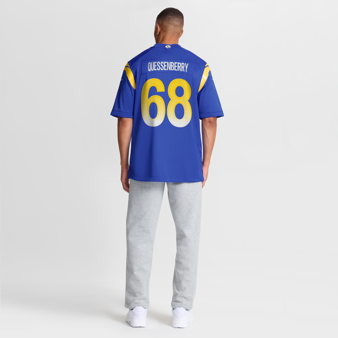 David Quessenberry Los Angeles Rams Team Game Jersey - Royal