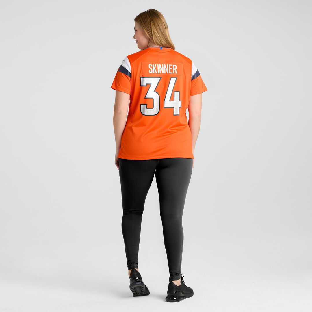 JL Skinner Denver Broncos Women's Team Game Jersey - Orange