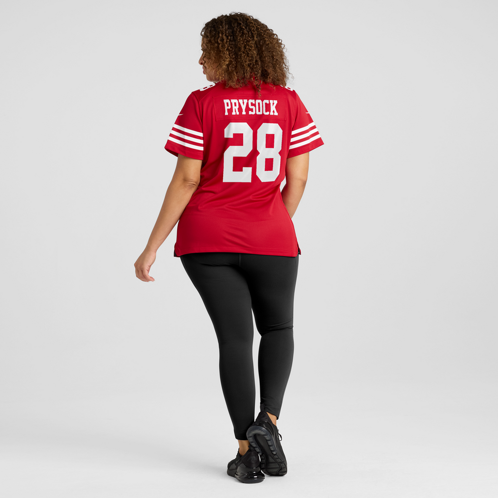 Ephesians Prysock San Francisco 49ers Women's Team Game Jersey - Scarlet