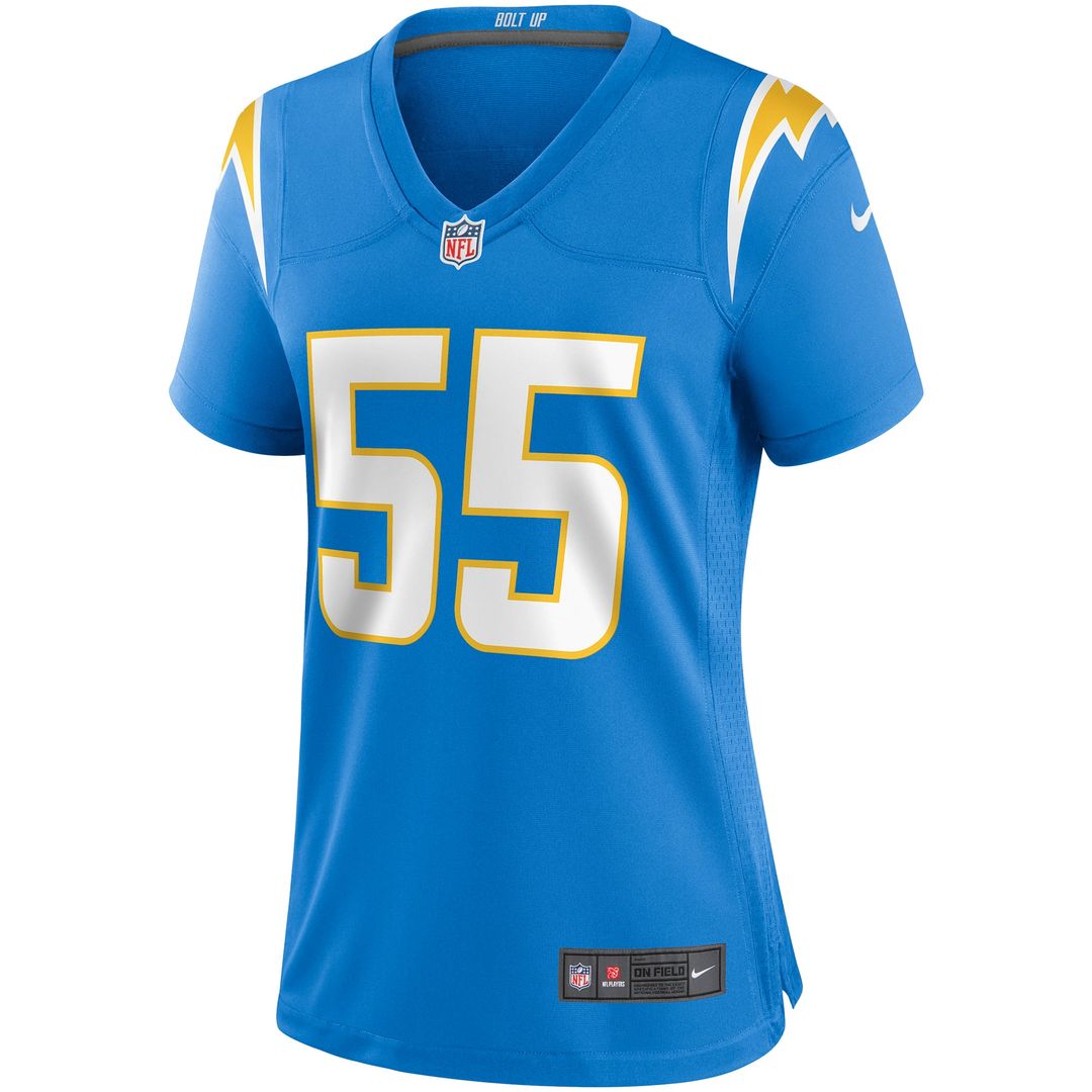 Junior Seau Los Angeles Chargers Women's Retired Game Jersey - Royal