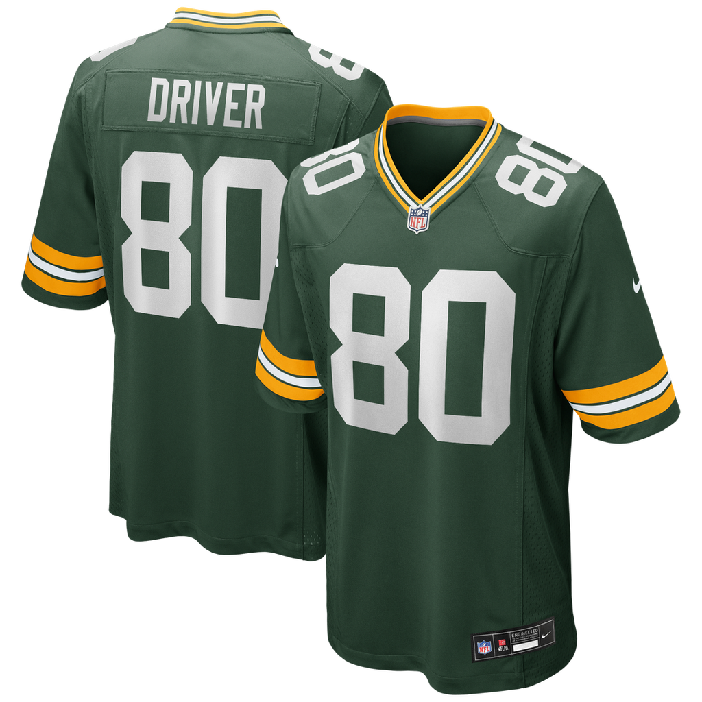Donald Driver Green Bay Packers Game Retired Player Jersey - Green