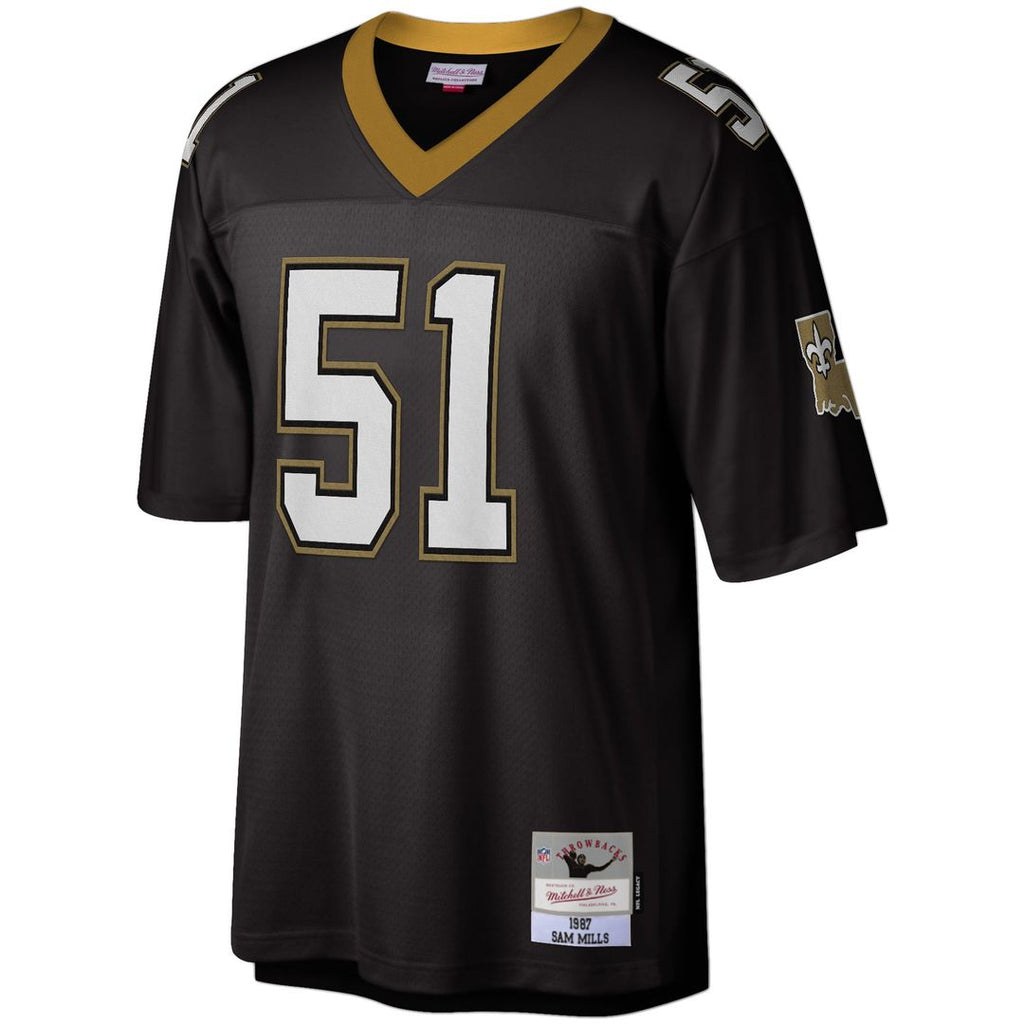 Sam Mills New Orleans Saints Legacy Replica Jersey - Black