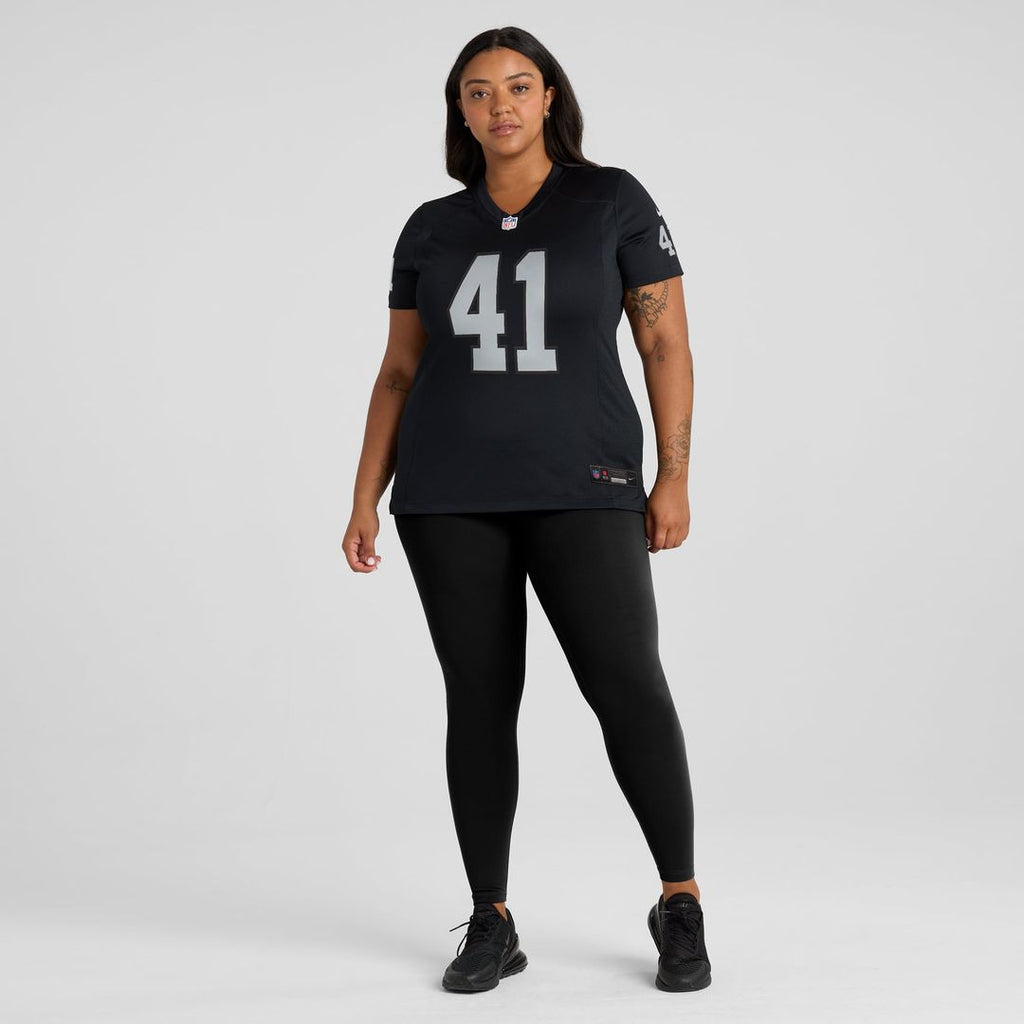 Robert Spillane Las Vegas Raiders Women's Game Player Jersey - Black
