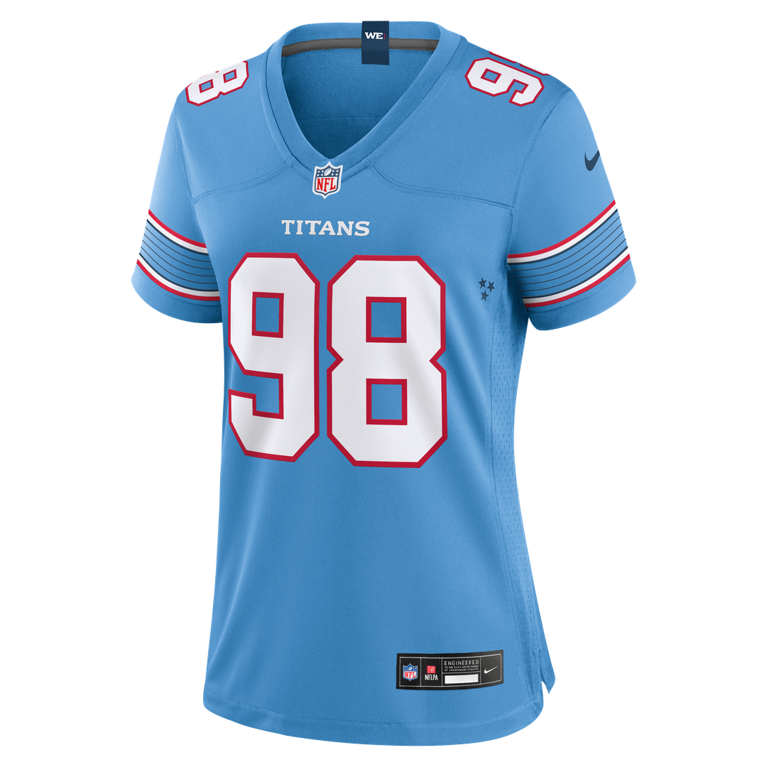 Jeffery Simmons Tennessee Titans Women's Game Jersey - Light Blue