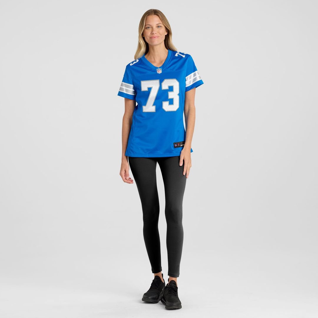 Christian Mahogany Detroit Lions Women's Team Game Jersey - Blue