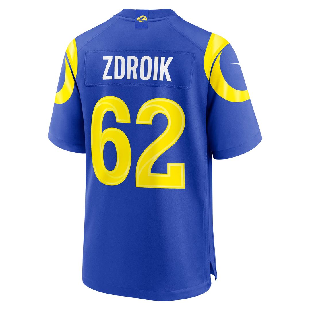Payton Zdroik Los Angeles Rams Game Jersey - Royal