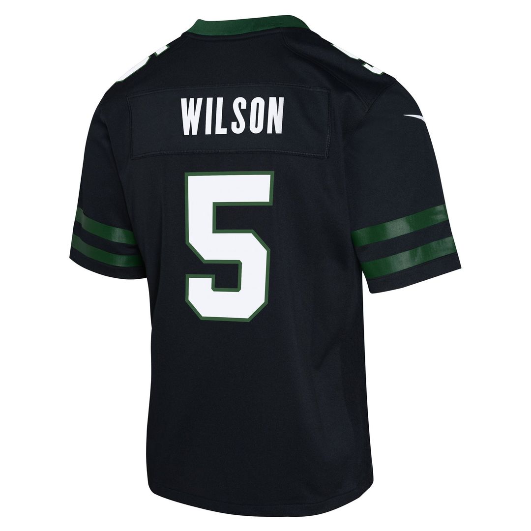 Garrett Wilson New York Jets Youth Game Jersey - Black