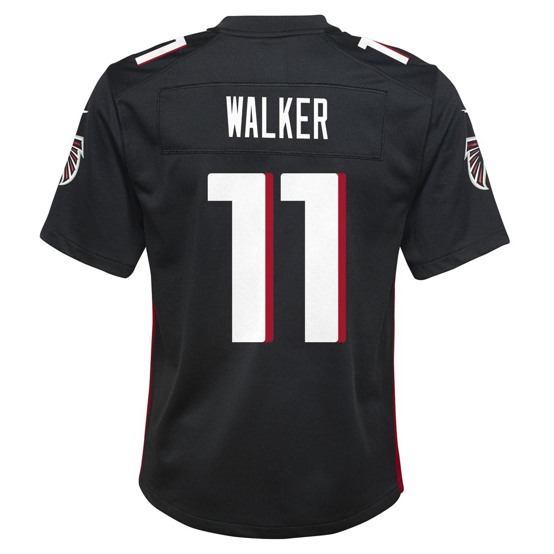 Jalon Walker Atlanta Falcons Youth Team Game Jersey - Black